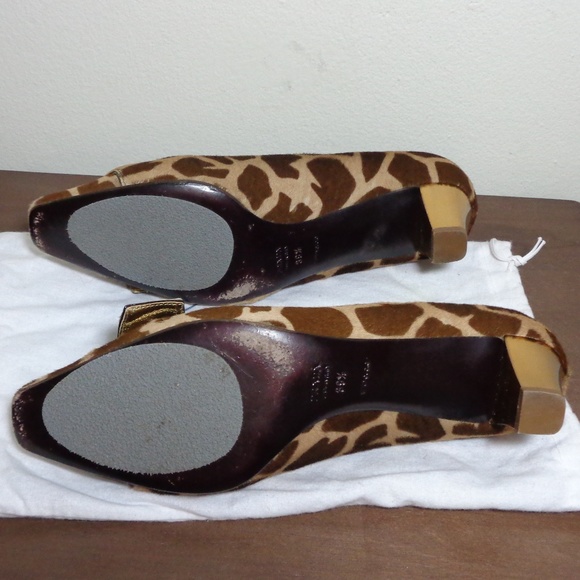 Prada Giraffe Print Calf Hair Heels w/Extras RARE - Picture 7 of 8